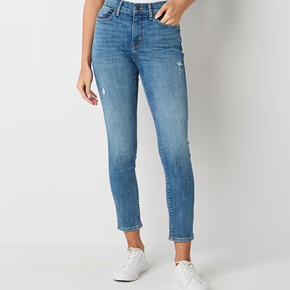 a.n.a Denim - a.n.a. High Rise Skinny Ankle Jeans, 29" Inseam, Sz 14T